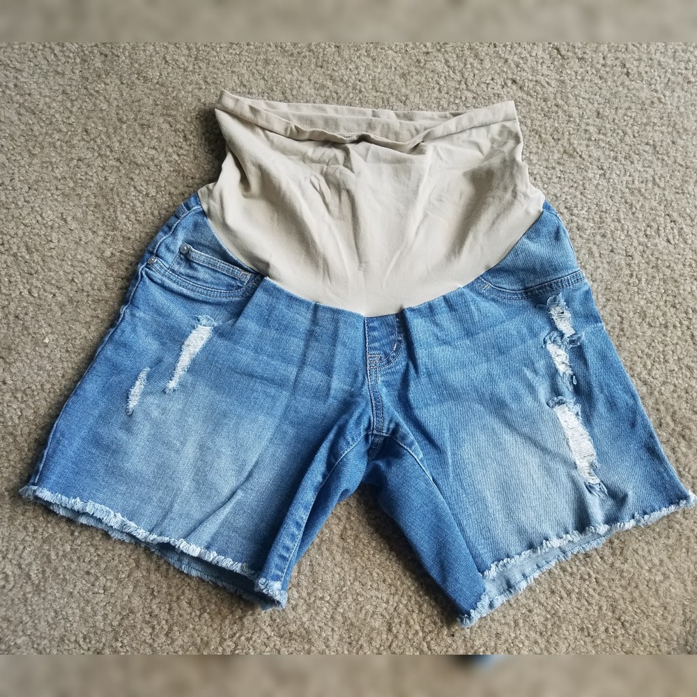 Indigo Blue Maternity Shorts